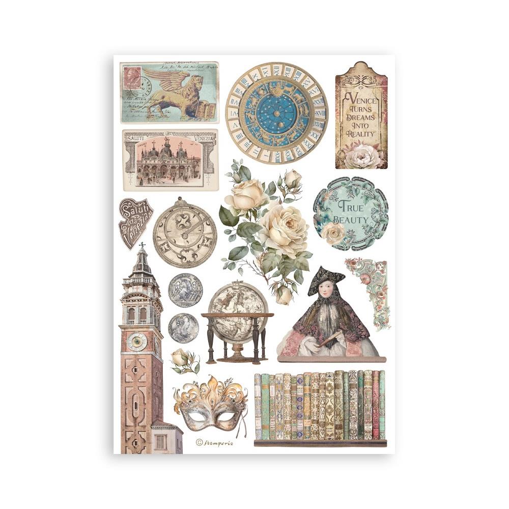 Stamperia Venice Washi Pad (8 Sheets)