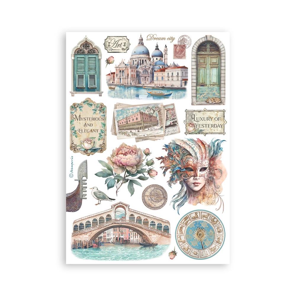 Stamperia Venice Washi Pad (8 Sheets)