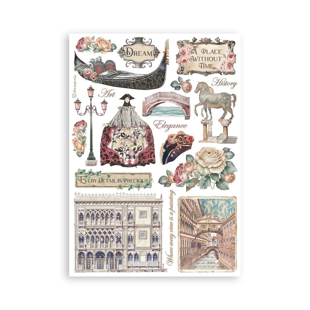 Stamperia Venice Washi Pad (8 Sheets)