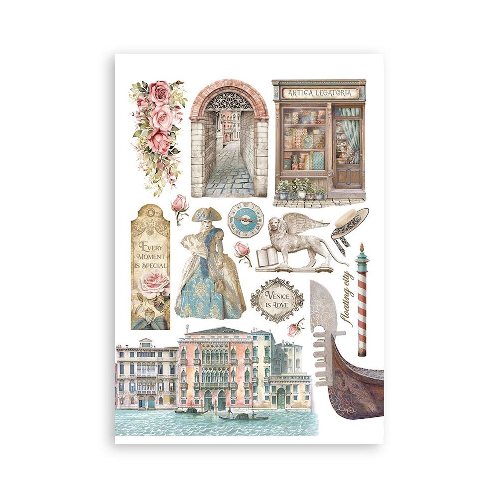 Stamperia Venice Washi Pad (8 Sheets)