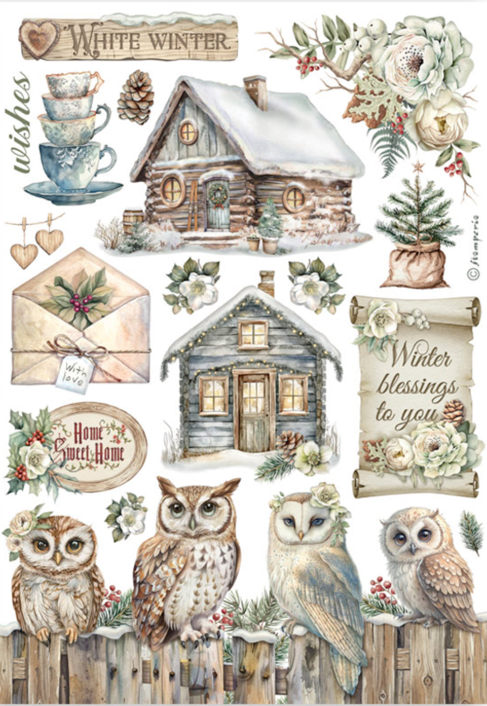Stamperia The Owl’s House Washi Pad (8 Sheets)