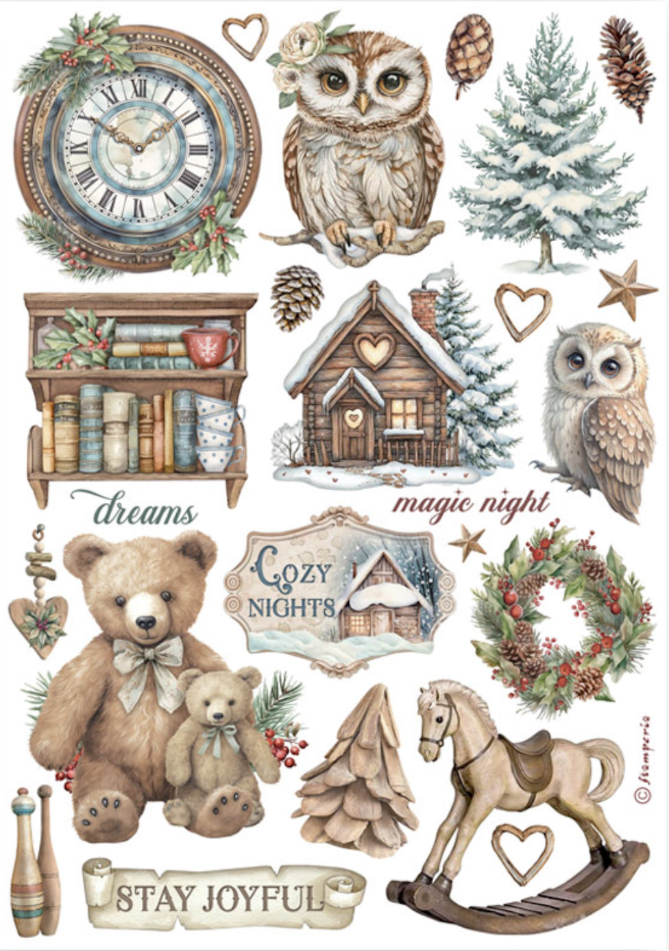 Stamperia The Owl’s House Washi Pad (8 Sheets)