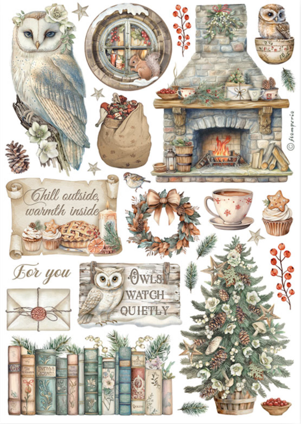 Stamperia The Owl’s House Washi Pad (8 Sheets)