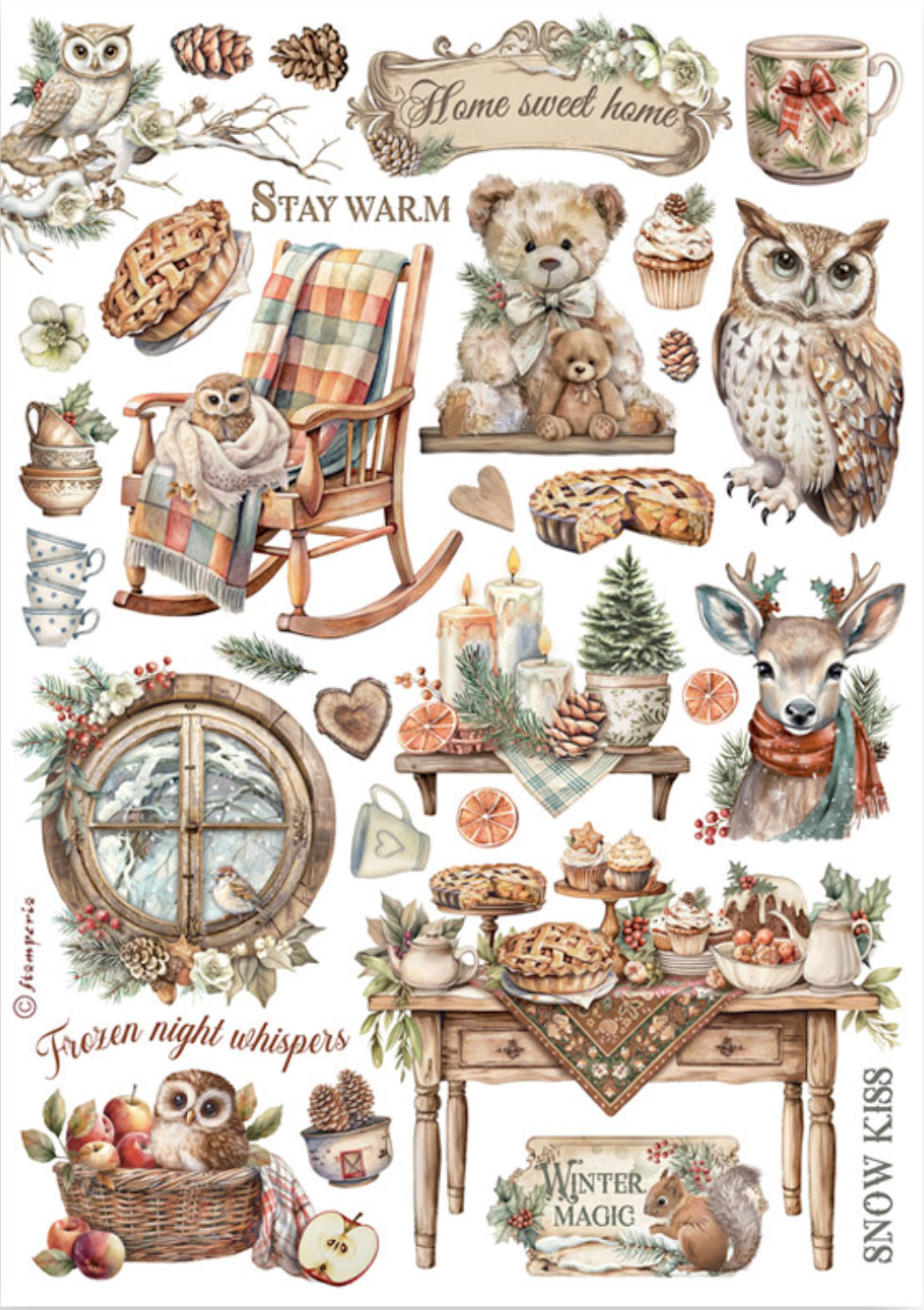 Stamperia The Owl’s House Washi Pad (8 Sheets)