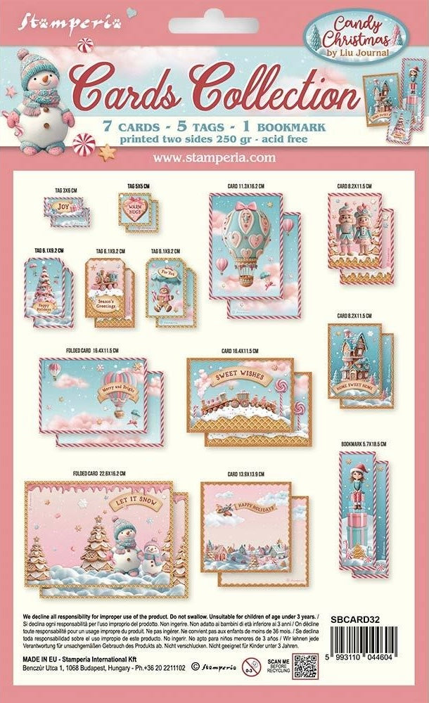 Stamperia Cards Collection - Candy Christmas