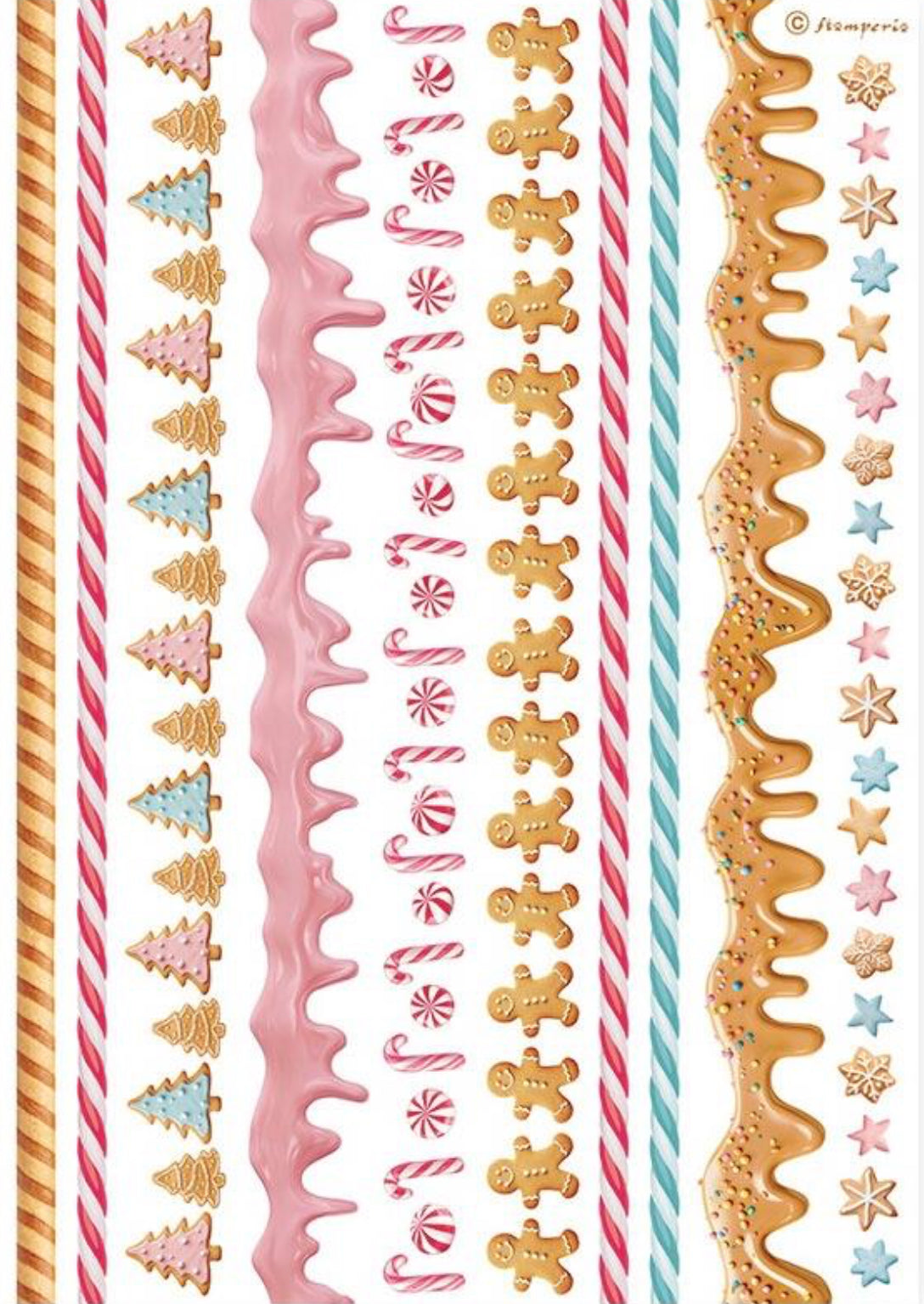 Stamperia Candy Christmas Washi Pad (8 Sheets)