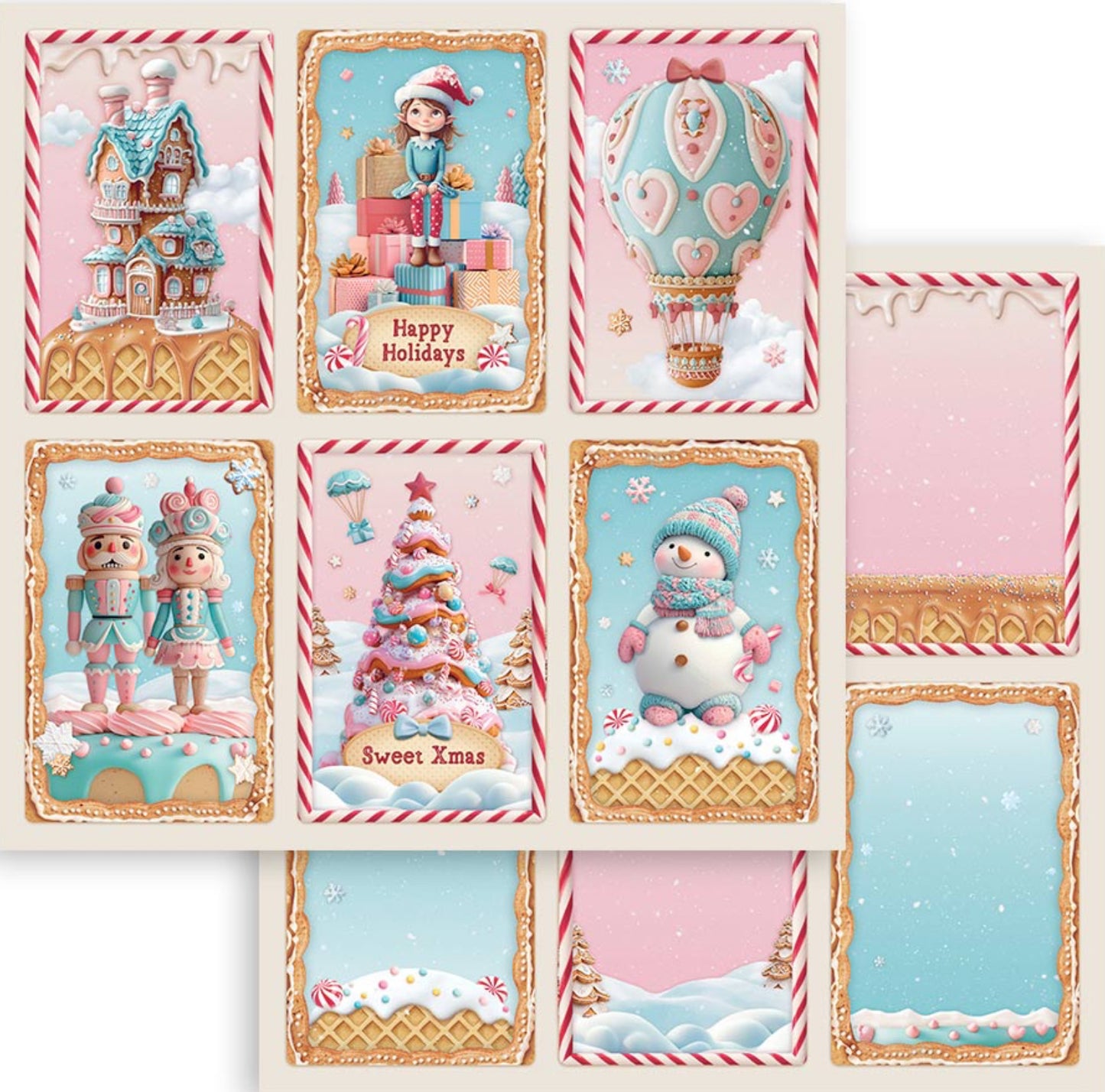 Stamperia Candy Christmas 8” x 8” Paper Pad