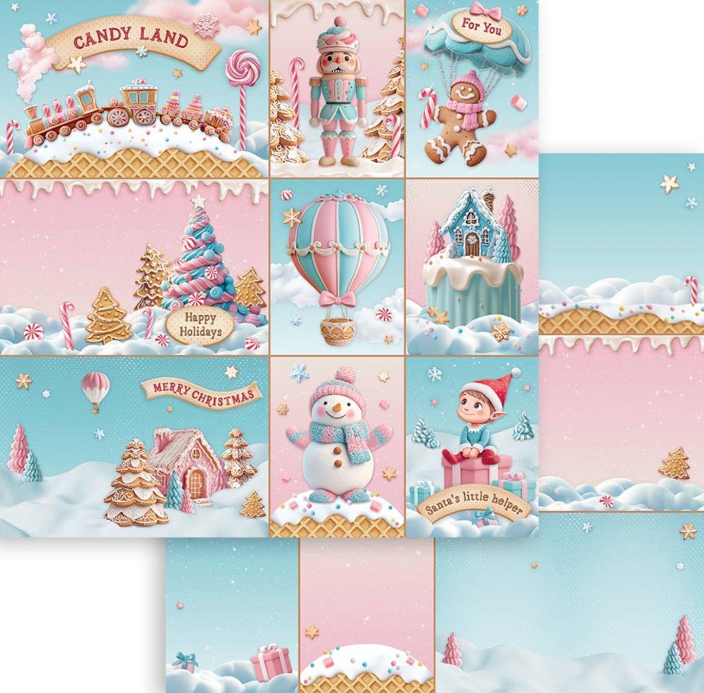 Stamperia Candy Christmas 8” x 8” Paper Pad