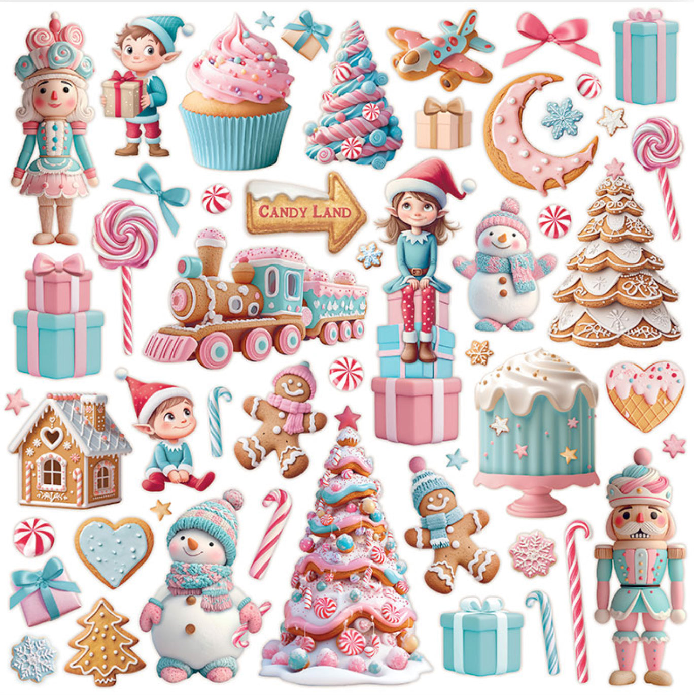 Stamperia Candy Christmas 8” x 8” Paper Pad