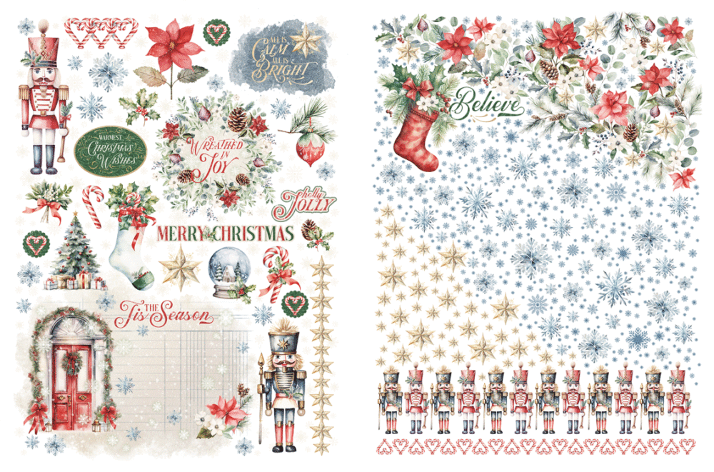 Graphic 45 Deck the Halls Rub-On Transfer Set