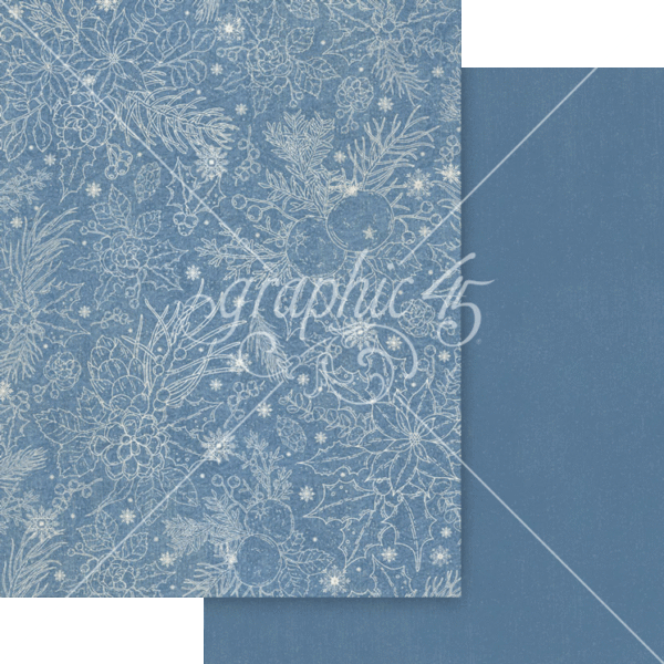 Graphic 45 Deck the Halls 8.5” x 11” Patterns & Solids Pack