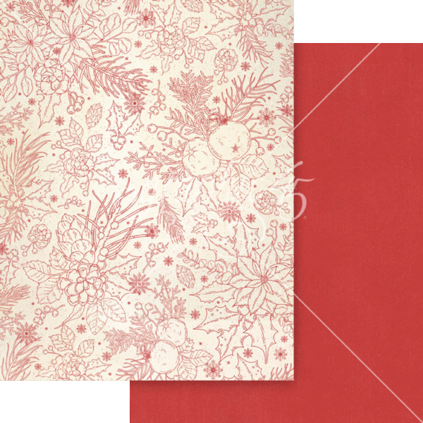 Graphic 45 Deck the Halls 8.5” x 11” Patterns & Solids Pack