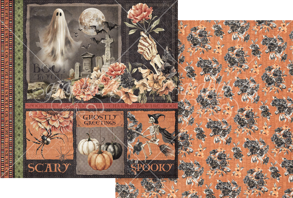 Graphic 45 Ghostly Greetings 12” x 12” Collection Pack