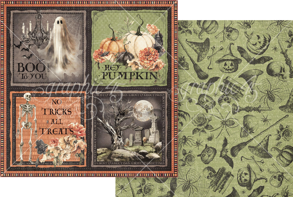 Graphic 45 Ghostly Greetings 12” x 12” Collection Pack