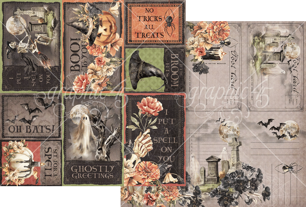 Graphic 45 Ghostly Greetings 12” x 12” Collection Pack
