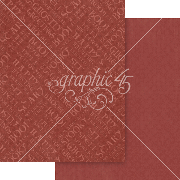 Graphic 45 Ghostly Greetings 8.5” x 11” Patterns & Solids Pack