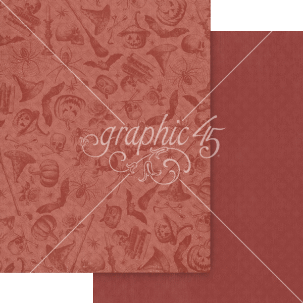 Graphic 45 Ghostly Greetings 8.5” x 11” Patterns & Solids Pack