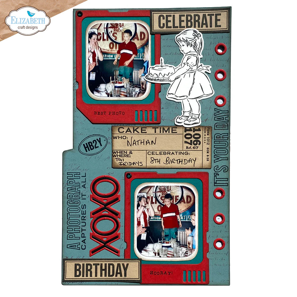 Elizabeth Craft Designs Celebrations 2 Die & Stamp Set