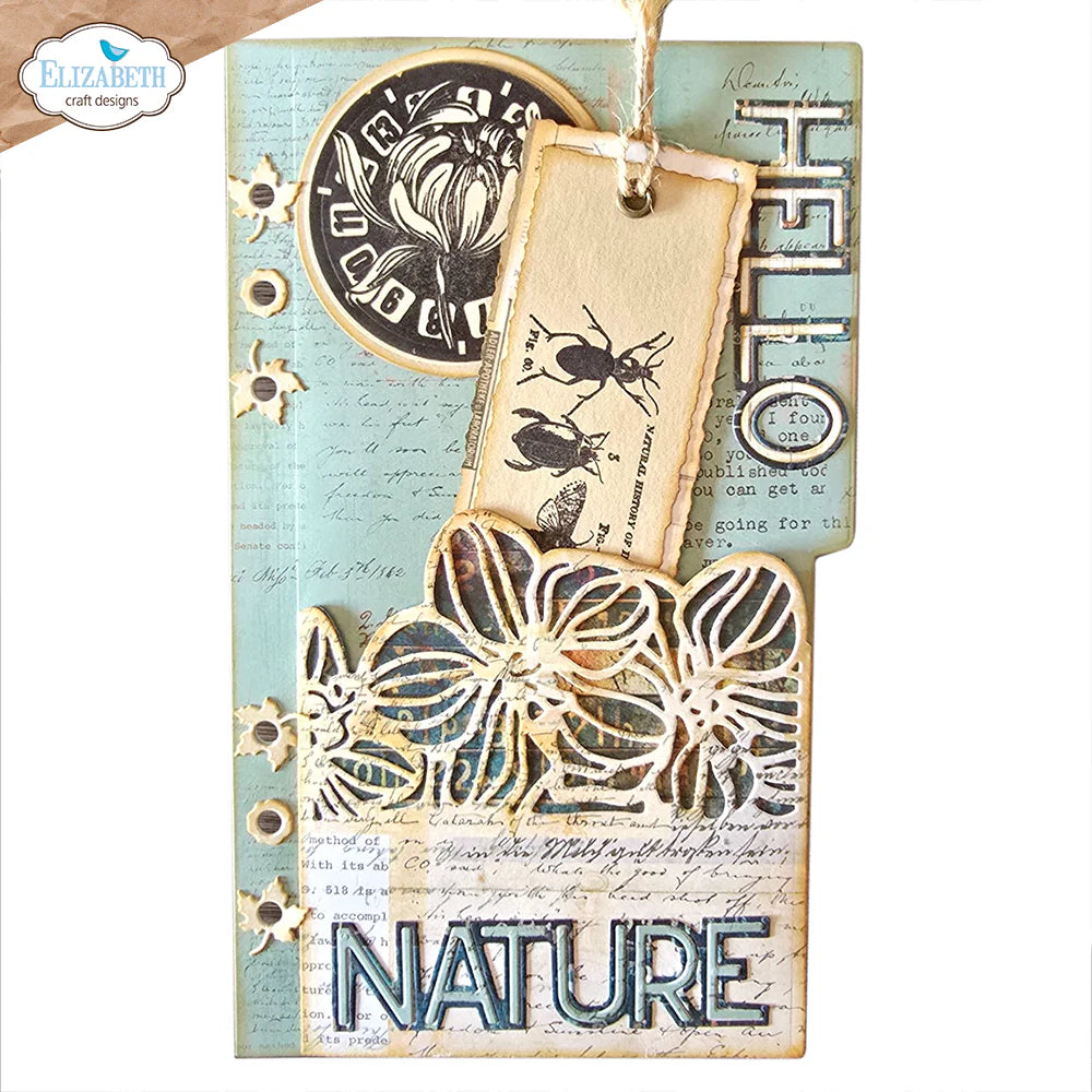 Elizabeth Craft Designs Pocket with Flowers Metal Die Set