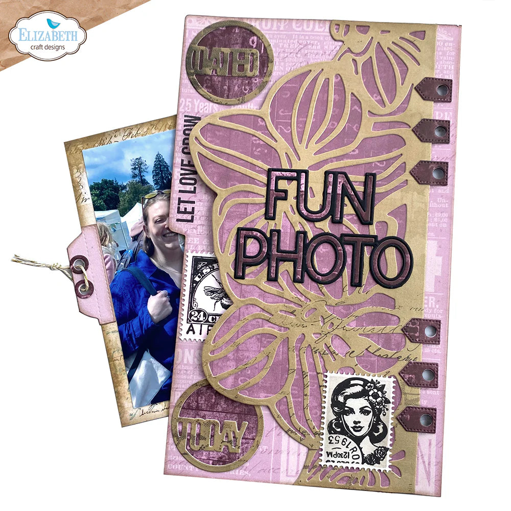Elizabeth Craft Designs Borderpage with Flowers Metal Die Set
