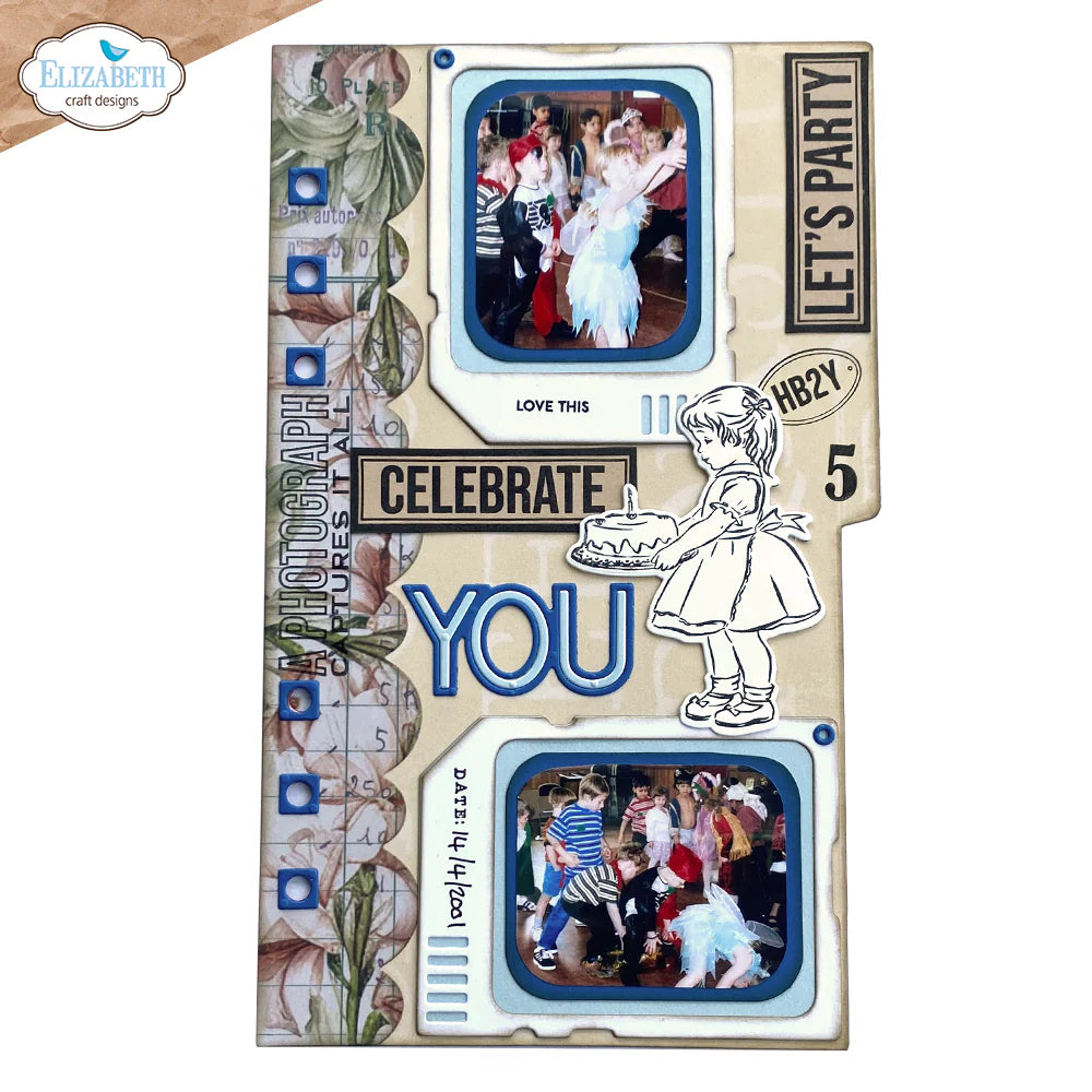 Elizabeth Craft Designs Page with Large Tab 1 Metal Die Set