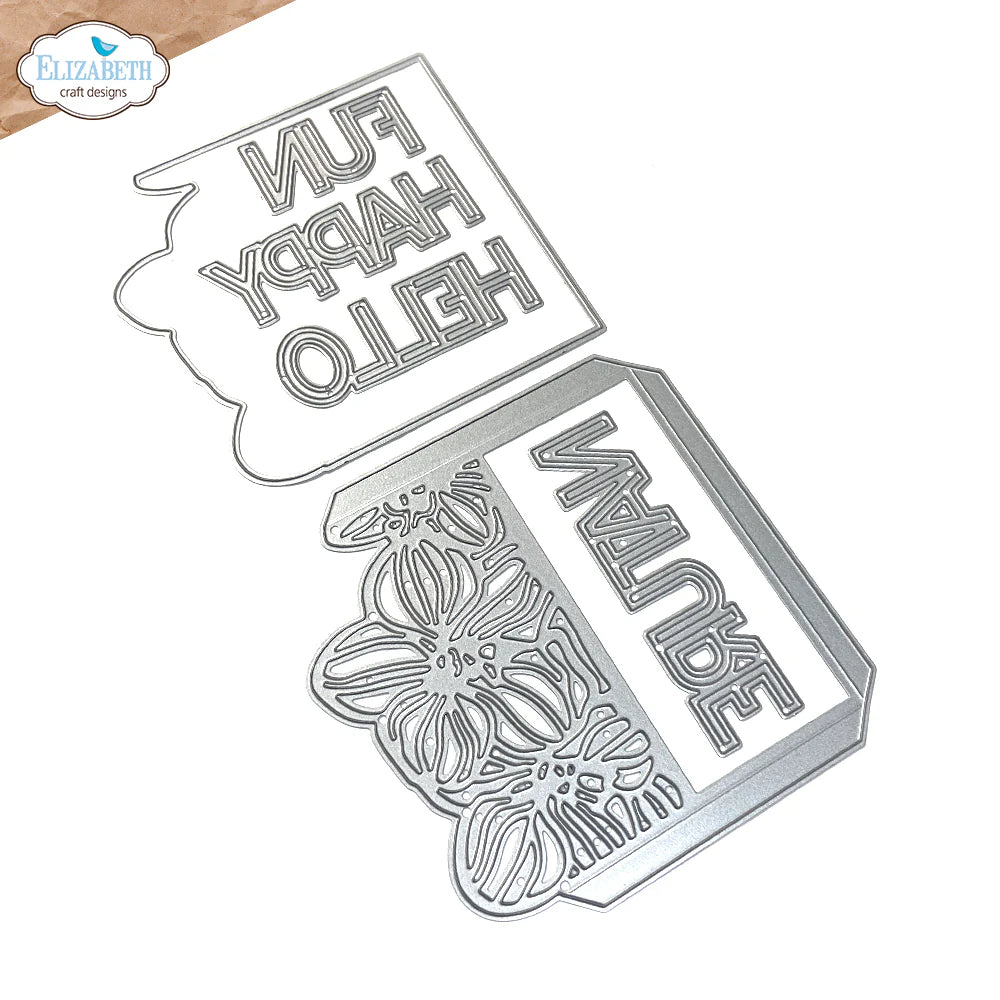 Elizabeth Craft Designs Pocket with Flowers Metal Die Set