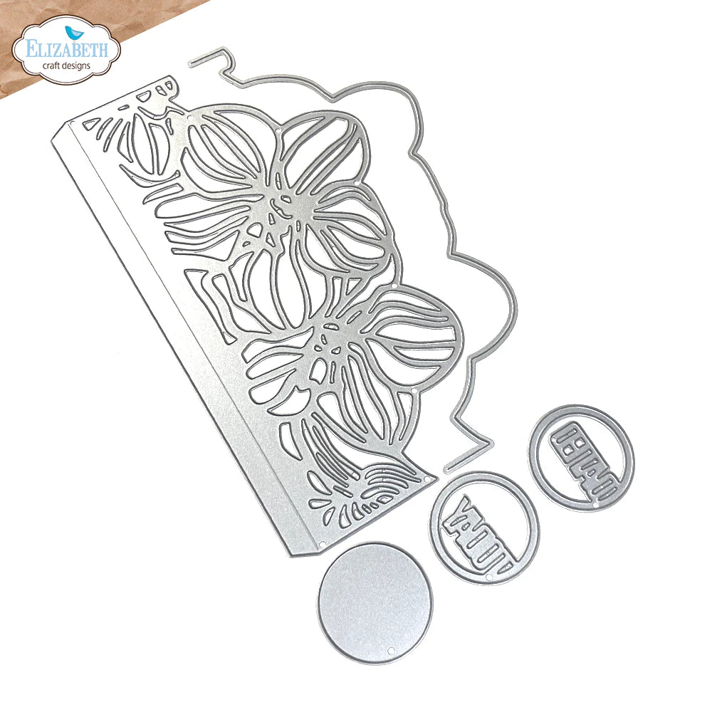 Elizabeth Craft Designs Borderpage with Flowers Metal Die Set