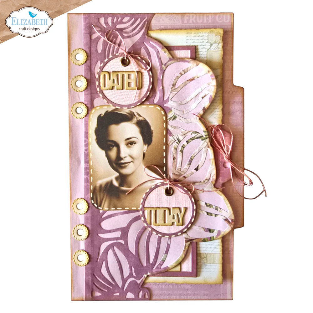 Elizabeth Craft Designs Borderpage with Flowers Metal Die Set