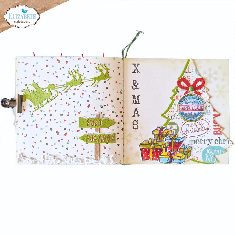 Elizabeth Craft Designs December to Remember Santa Claus-stempelset