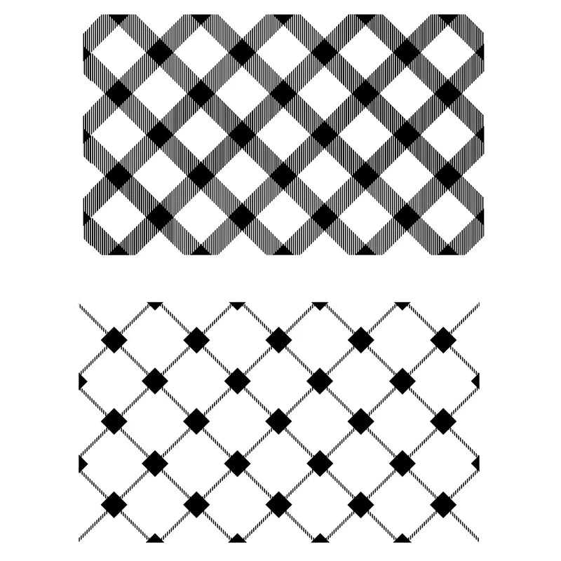 Sizzix Clear Stamp Set - Tartan by 49 & Market