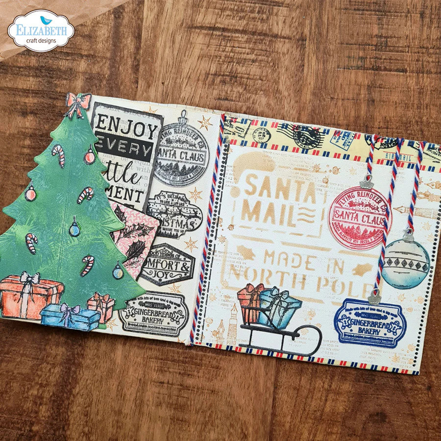Elizabeth Craft Designs December to Remember Santa Claus-stempelset