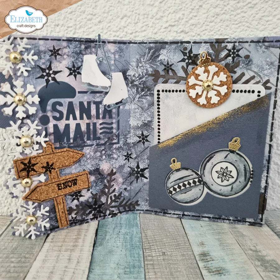 Elizabeth Craft Designs Juego de troqueles de diciembre para recordar a Papá Noel