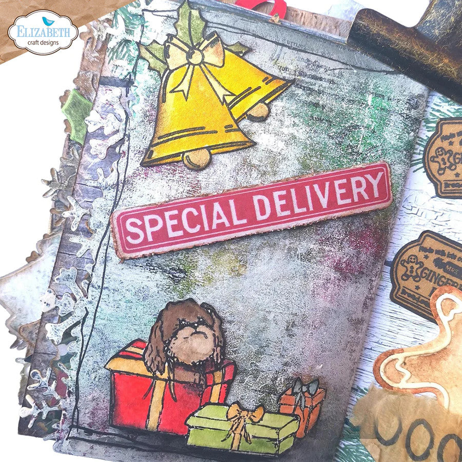 Elizabeth Craft Designs Juego de troqueles de diciembre para recordar a Papá Noel