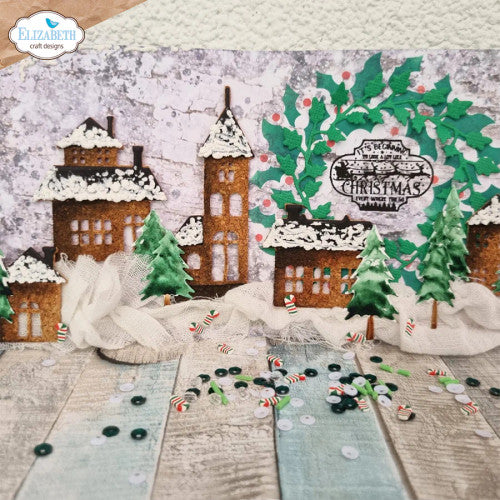 Elizabeth Craft Designs Juego de troqueles Snow Village