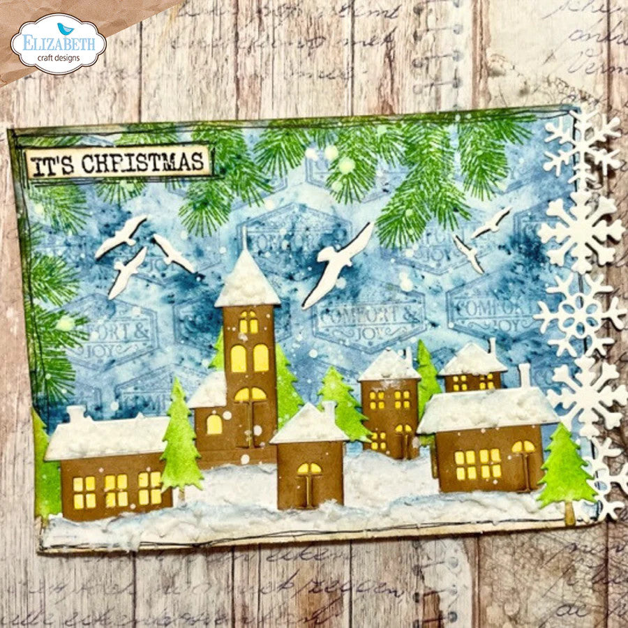 Elizabeth Craft Designs Juego de troqueles Snow Village