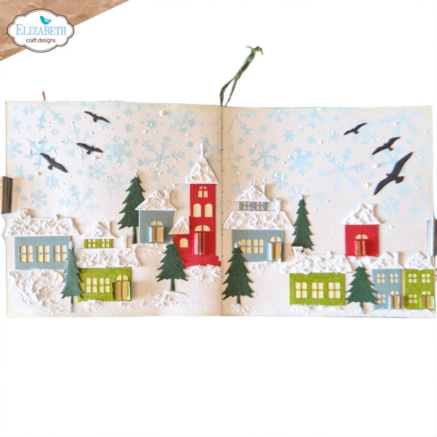 Elizabeth Craft Designs Juego de troqueles Snow Village