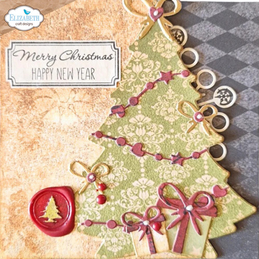 Elizabeth Craft Designs Oh Juego de troqueles para árbol de Navidad