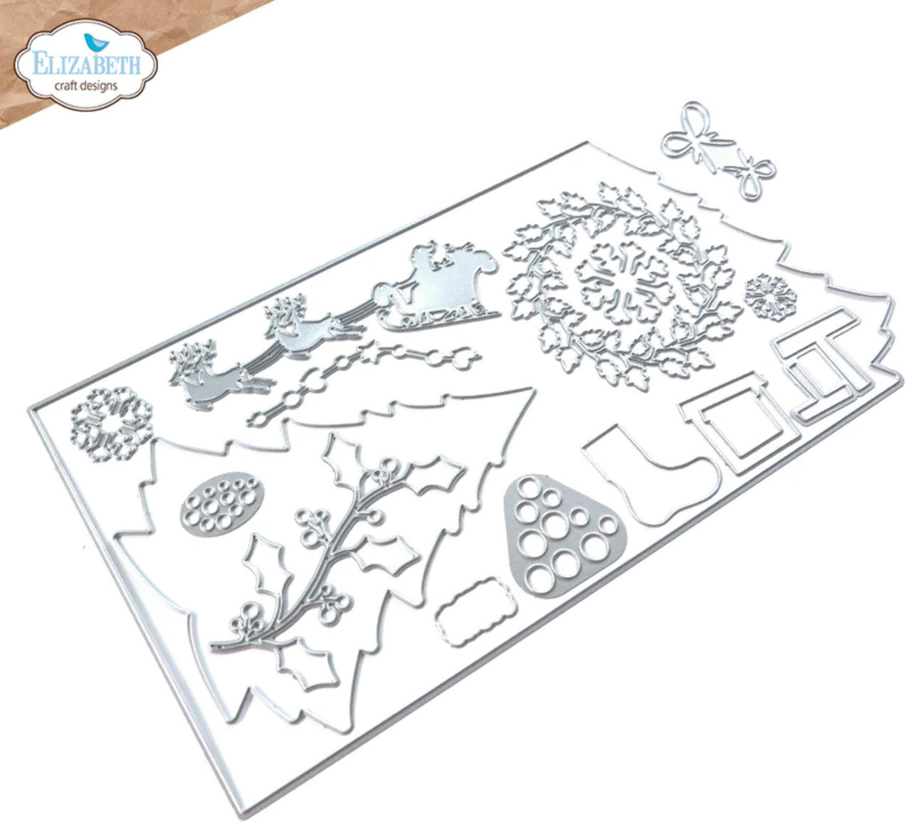 Elizabeth Craft Designs Oh Juego de troqueles para árbol de Navidad