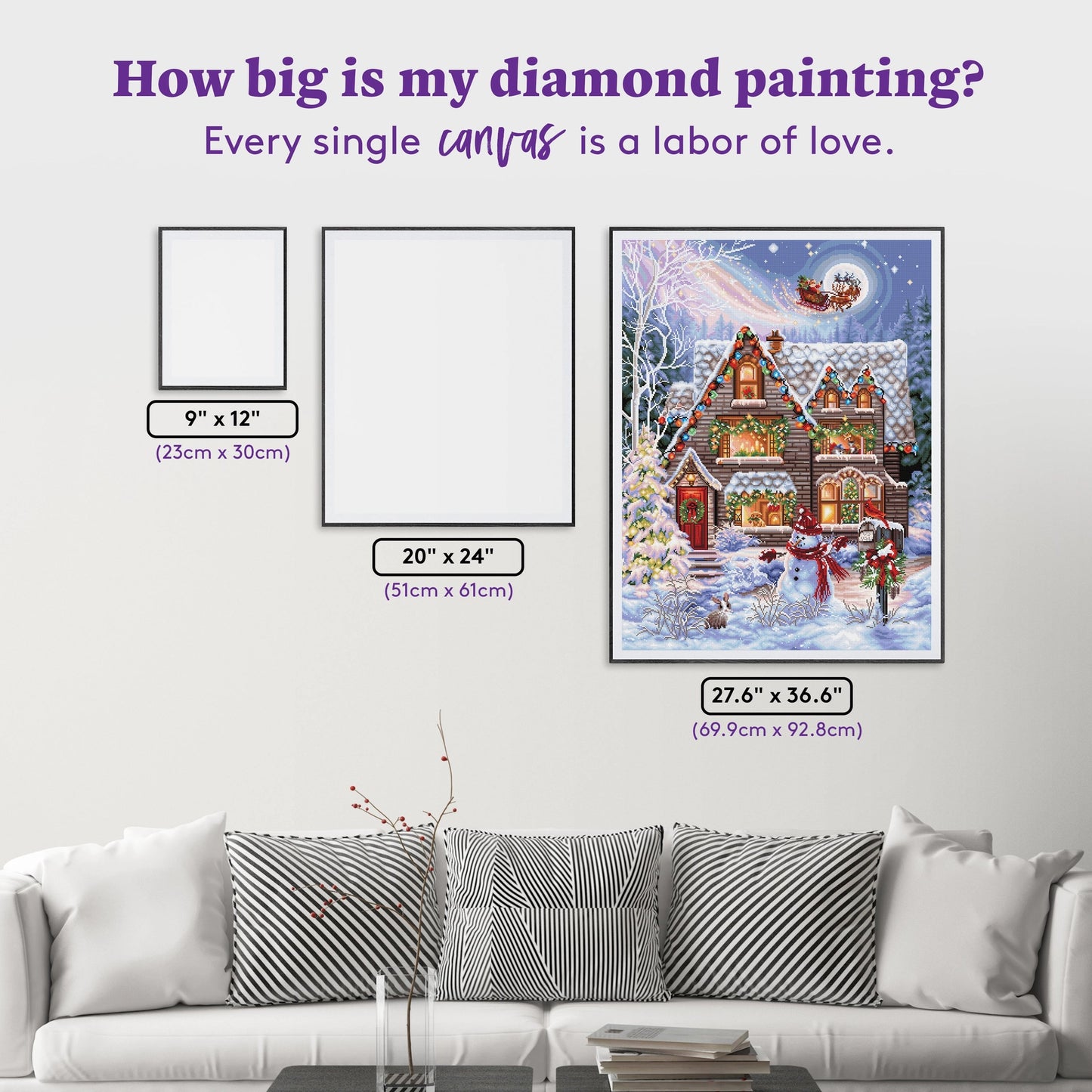 Diamond Art Club SQUARES Santa’s Sleigh Ride