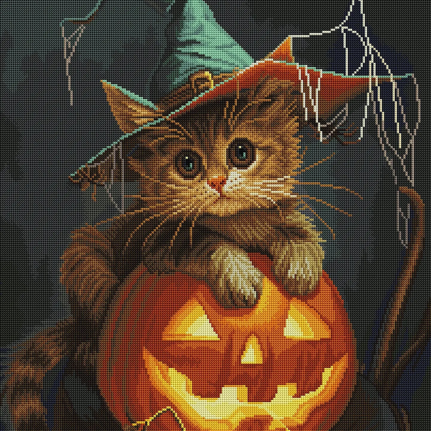 Diamond Art Club Orange Kitten Glow
