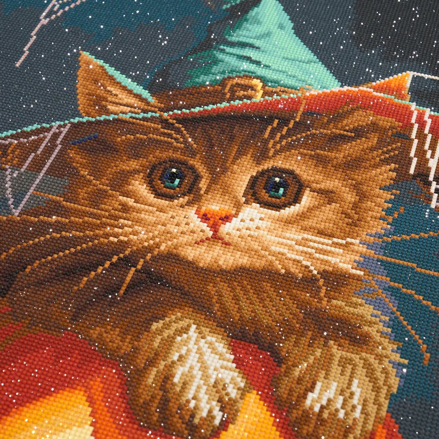 Diamond Art Club Orange Kitten Glow