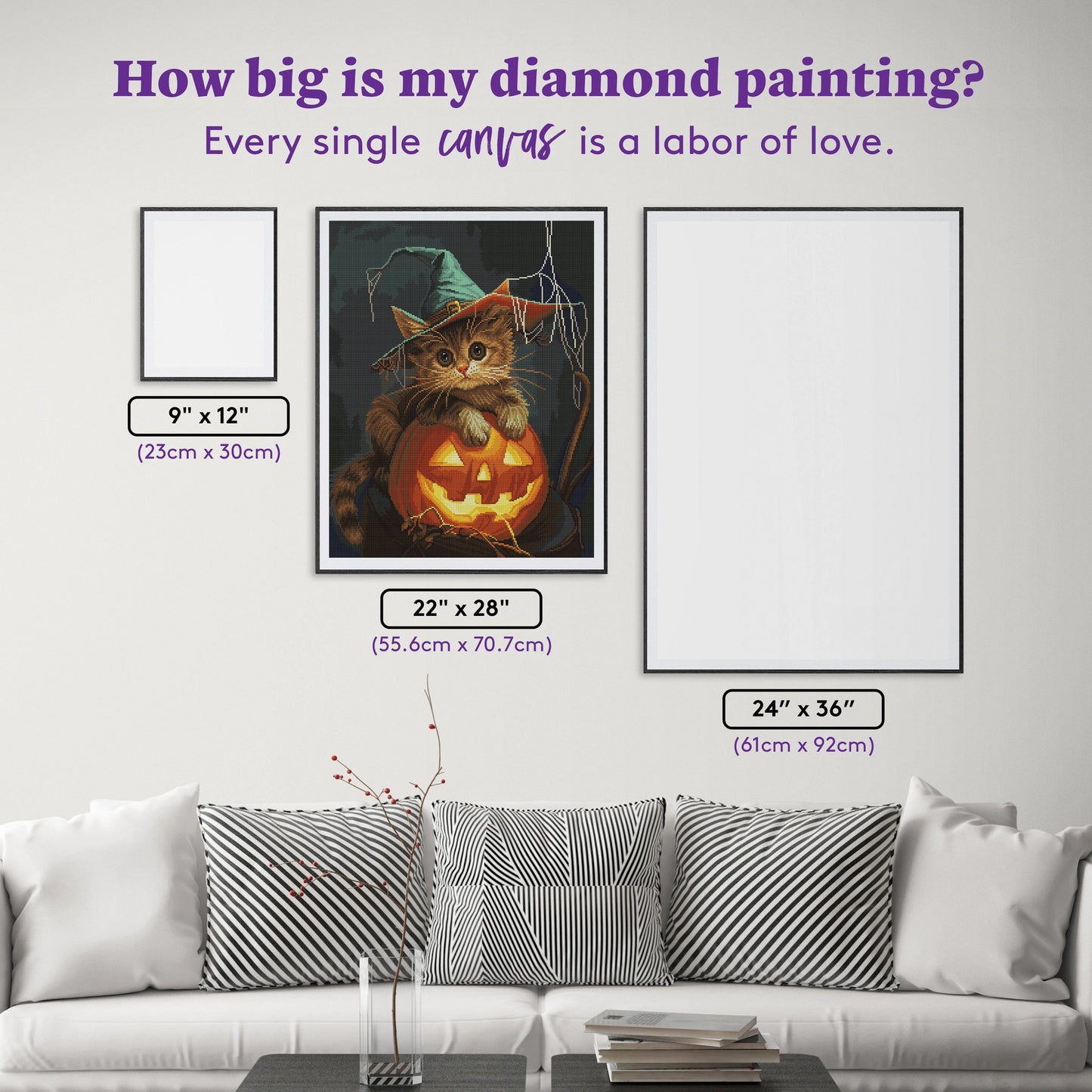 Diamond Art Club Orange Kitten Glow