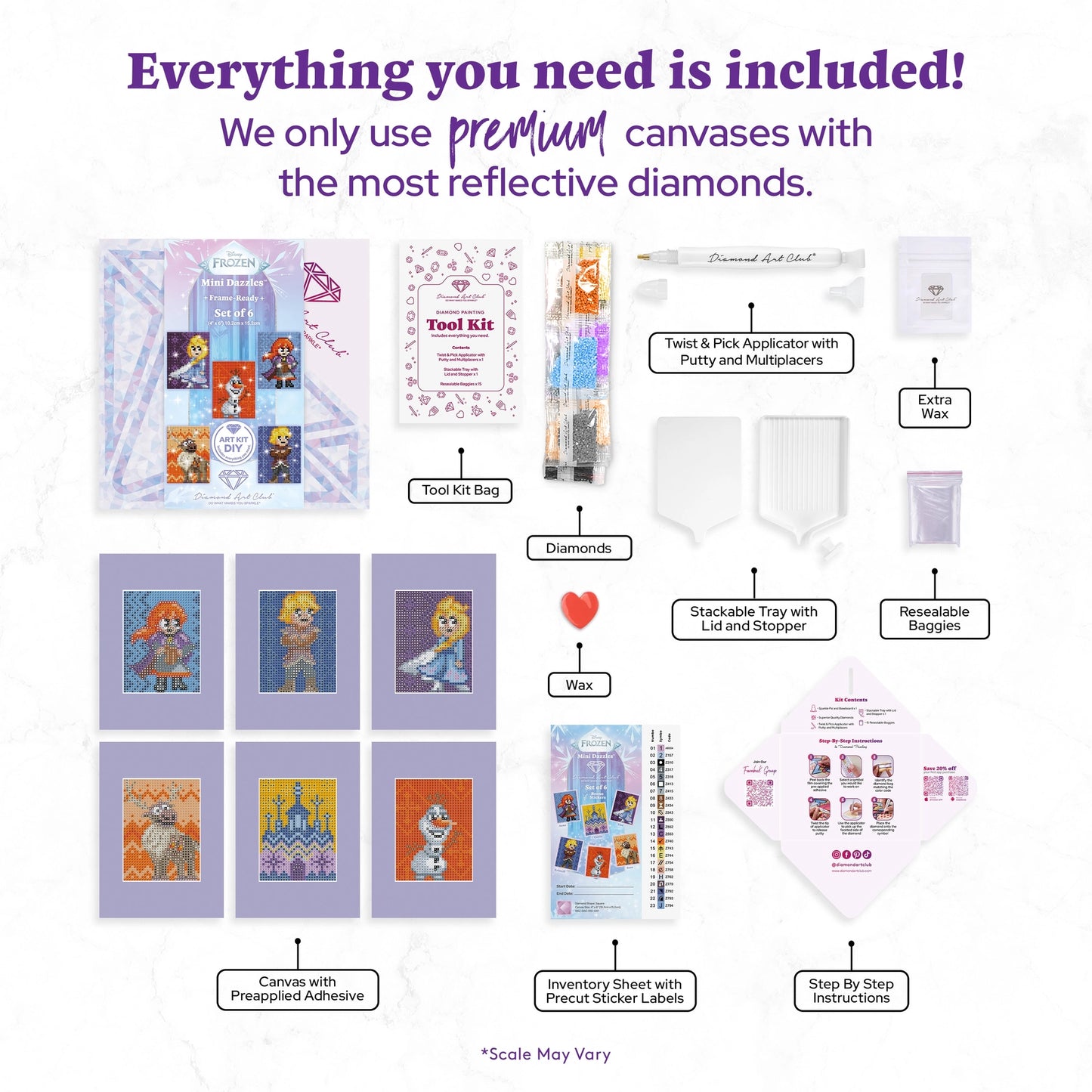 Diamond Art Club Mini Dazzles™ - Frozen™ (6 Pk)