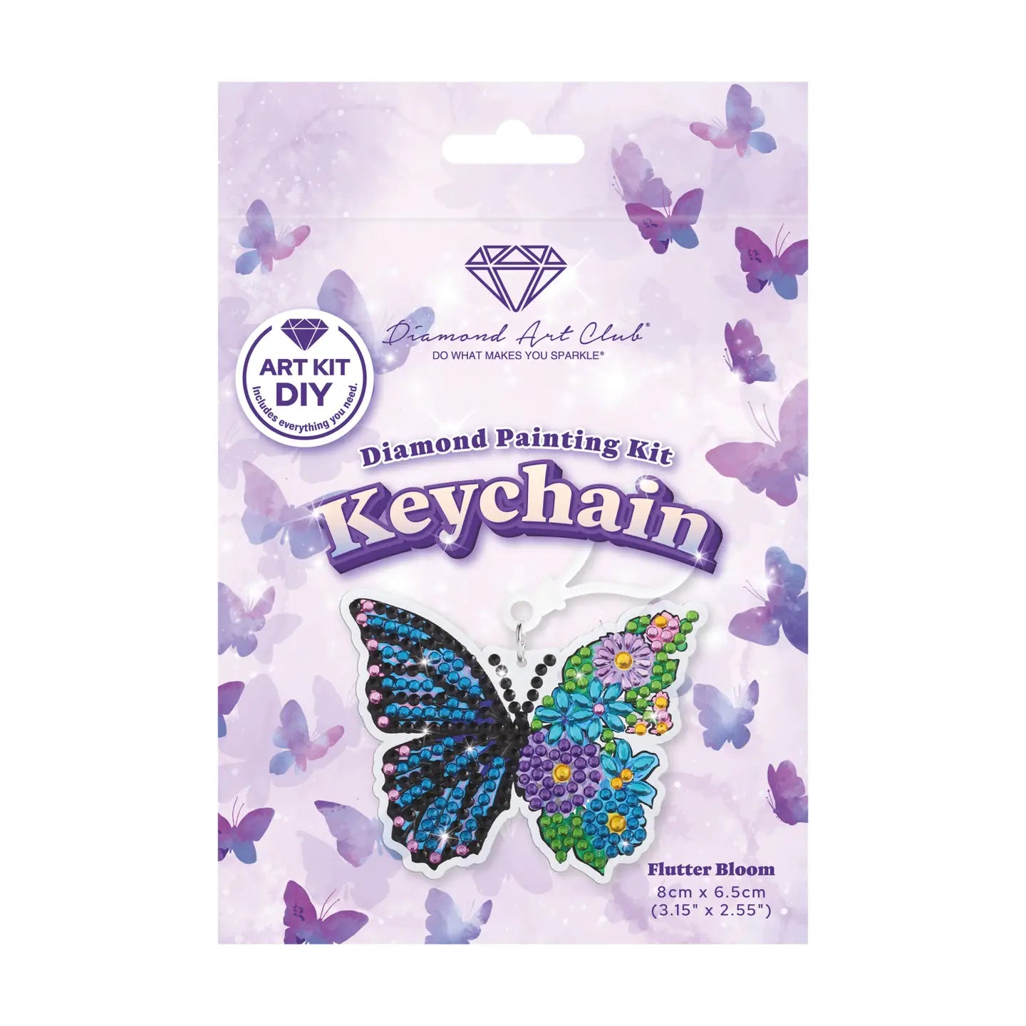 Diamond Art Club Keychain - Flutter Bloom