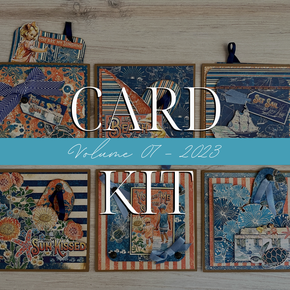 Graphic 45 Sun Kissed DCE Flip-Flop Card Set Monthly Kit 2023 Vol 7