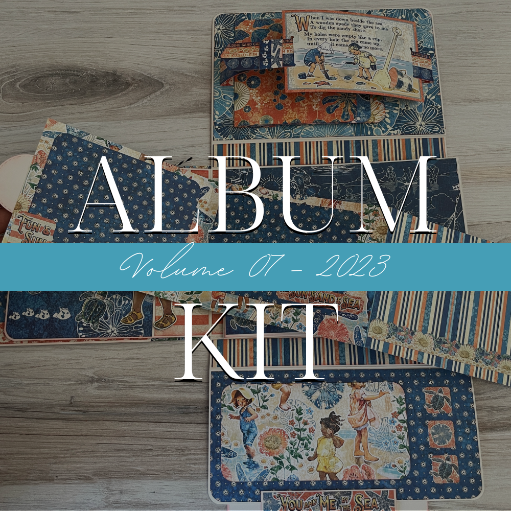 Graphic 45 Sun Kissed DCE DIY Folio Album Monthly Kit 2023 Vol 7