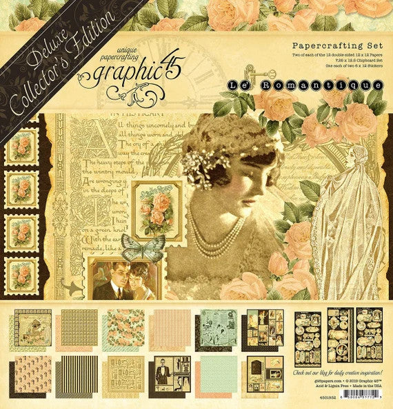 Graphic 45 Le Romantique 8”x 8” Paper Pad