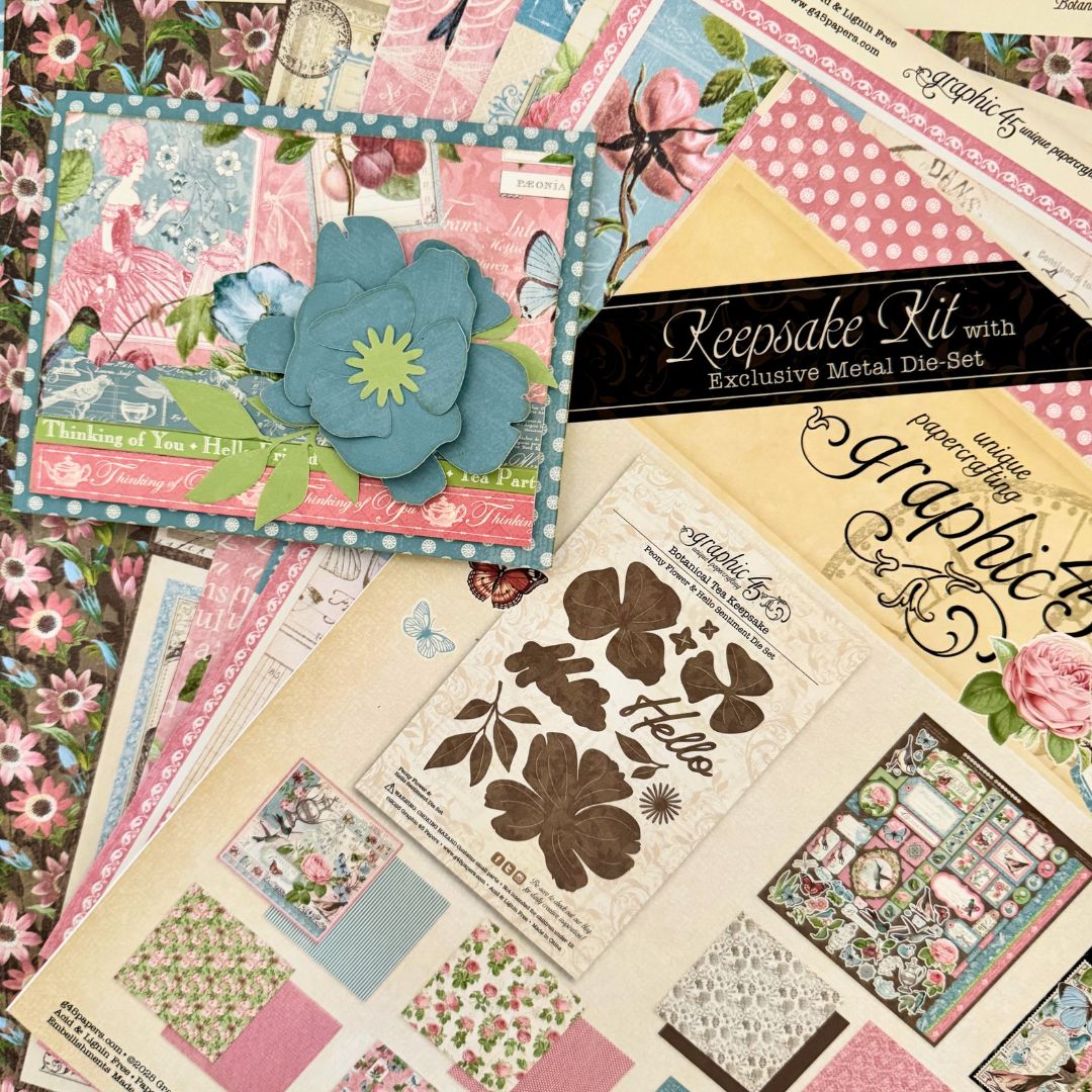 Graphic 45 Botanical Tea - Keepsake Kit (with Exclusive Metal Die Set)
