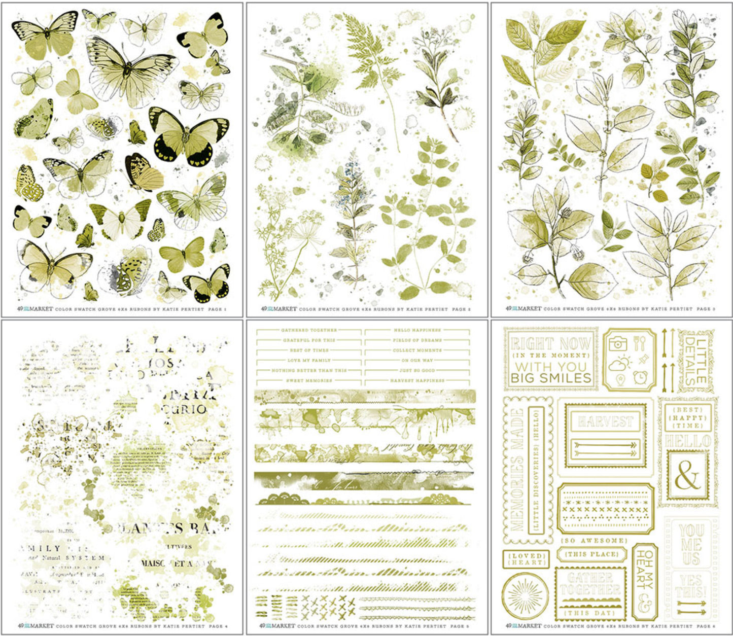 49 & Market Color Swatch Grove 6 x 8 Rub-Ons