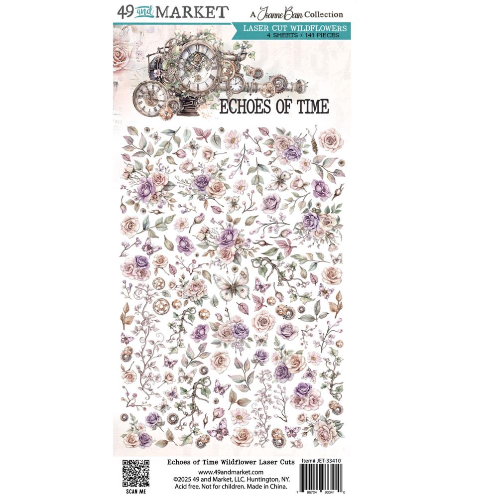 49 & Market Echoes of Time Wildflowers Laser Cut Elements